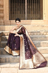Pure Kora Organza Banarasi handloom Silk Saree